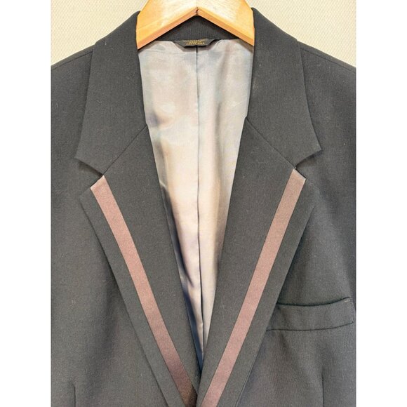 Perry Ellis Evening Mens Wool Tuxedo Jacket 40R Black - Picture 2 of 13